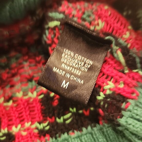 33 Degrees CAT Ugly Christmas Sweater Size Men's M Kitty Unisex Holiday Cotton - Picture 6 of 6